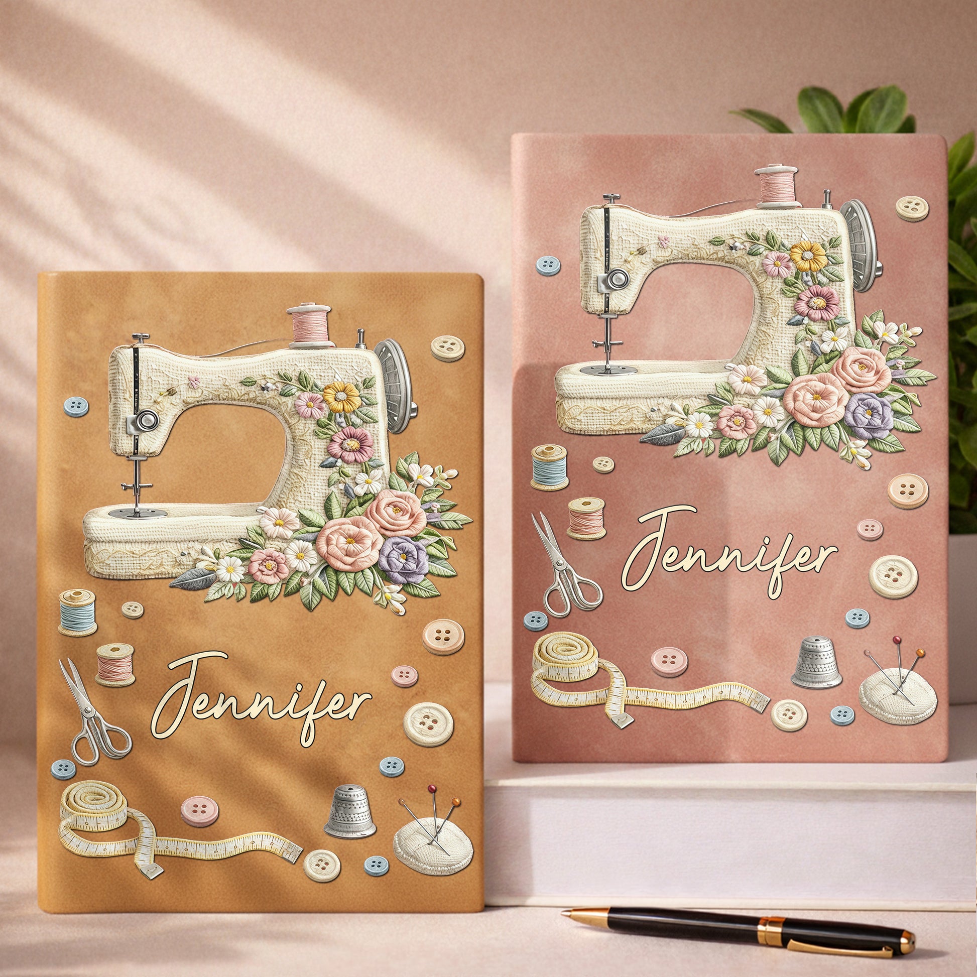 She Sews Love Into Every Stitch Floral Sewing Machine