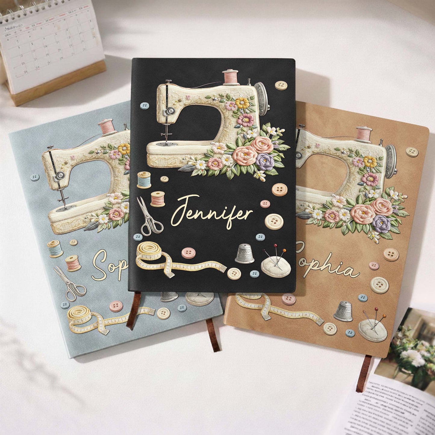 She Sews Love Into Every Stitch Floral Sewing Machine