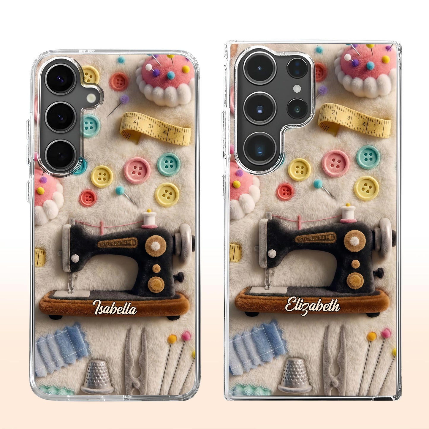 Sewing Passion With Sewing Machine And Buttons