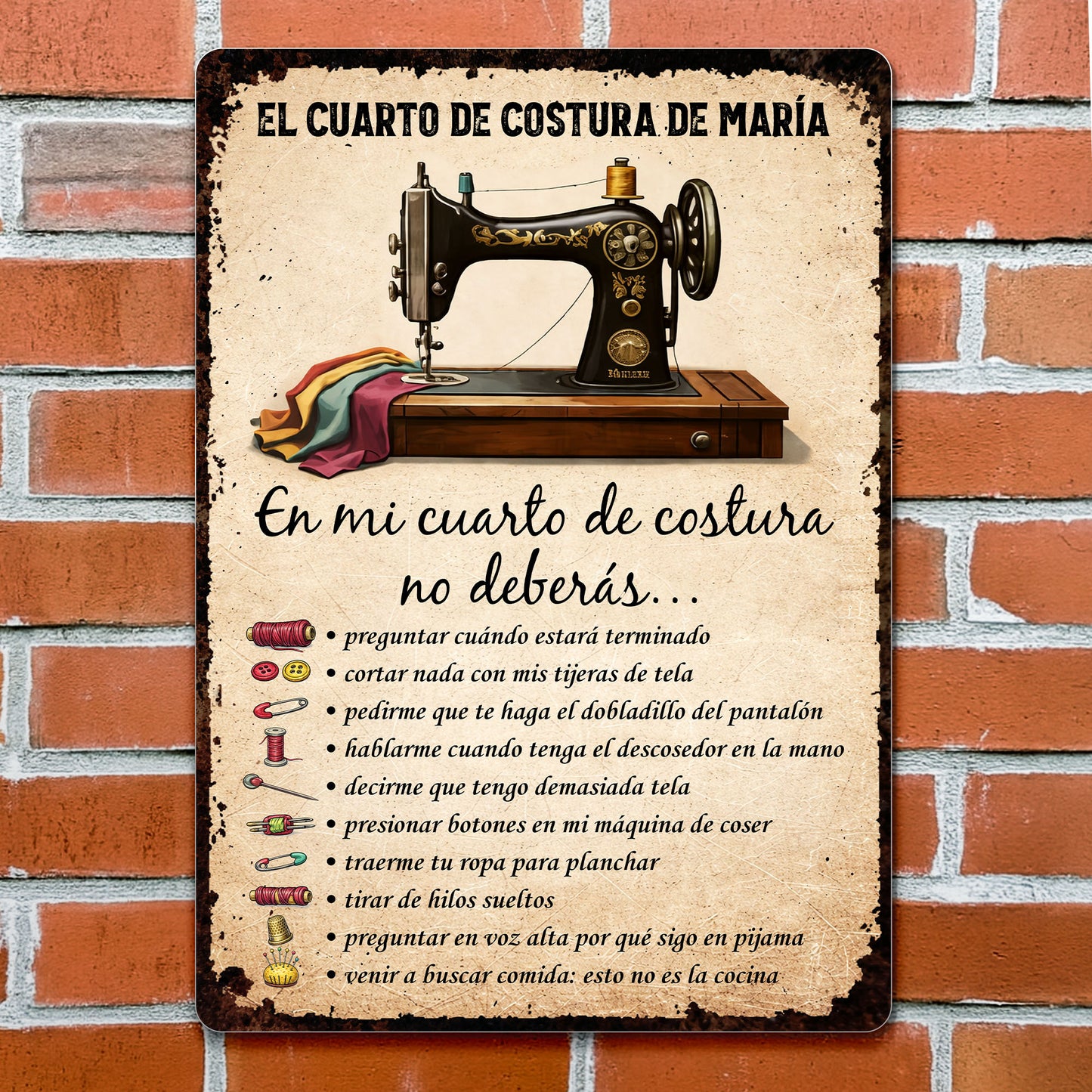 Mi Cuarto De Costura Sewing Machine And Craft Room Rules