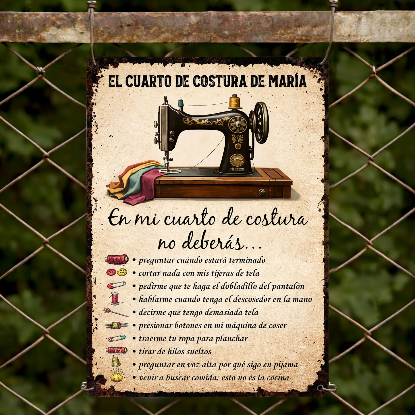 Mi Cuarto De Costura Sewing Machine And Craft Room Rules