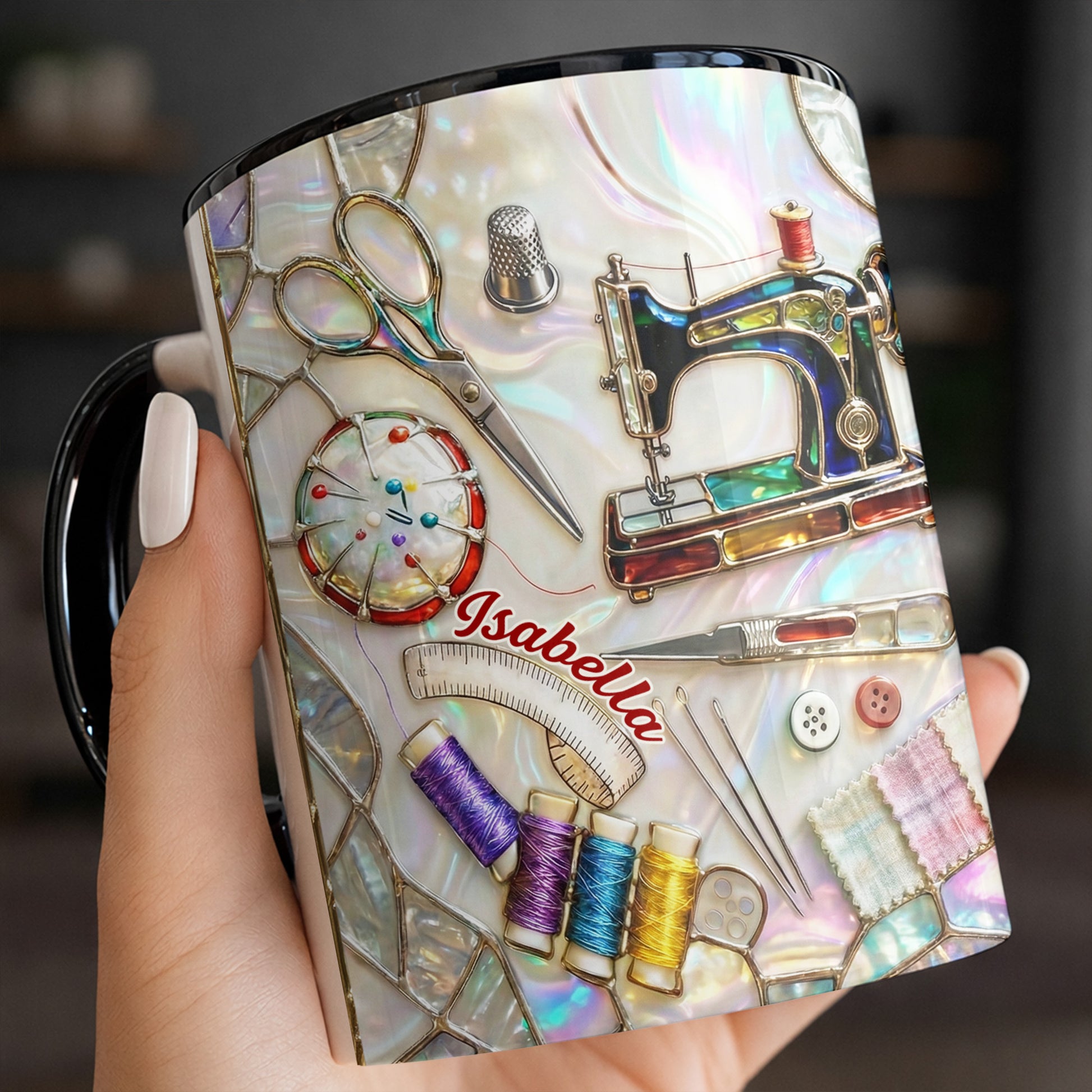 Creative Soul With A Heart For Sewing Machine And Scissors