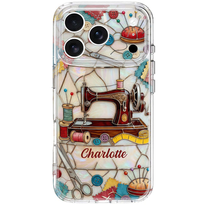 A Life Stitched With Love, Sewing Machine And Tailor Tools Design