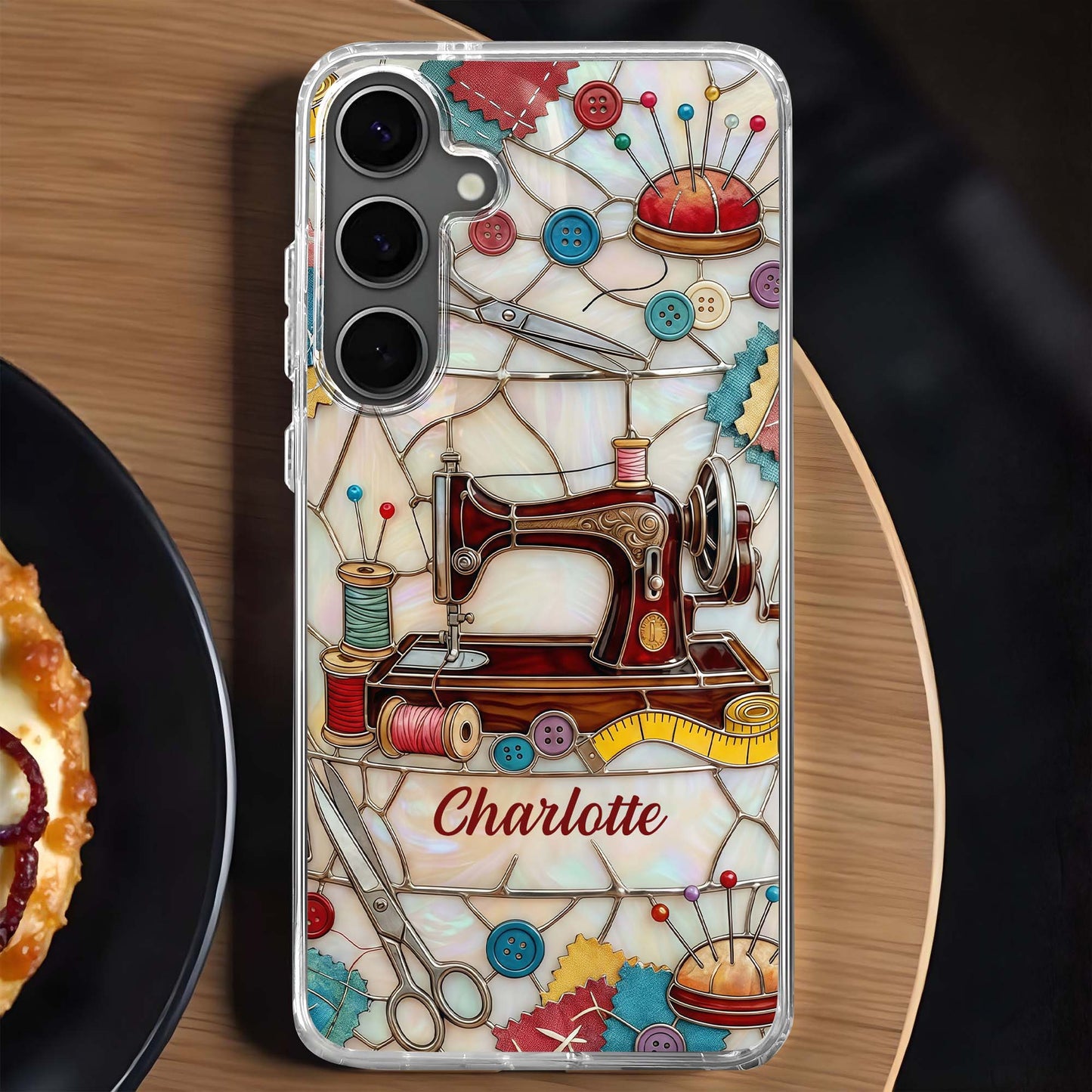 A Life Stitched With Love, Sewing Machine And Tailor Tools Design