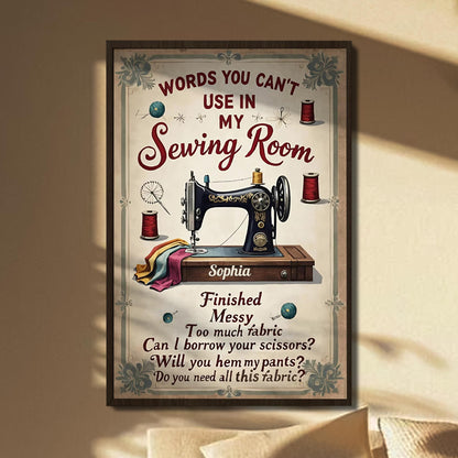 Words You Can't Use In My Sewing Room Vintage Sewing Machine