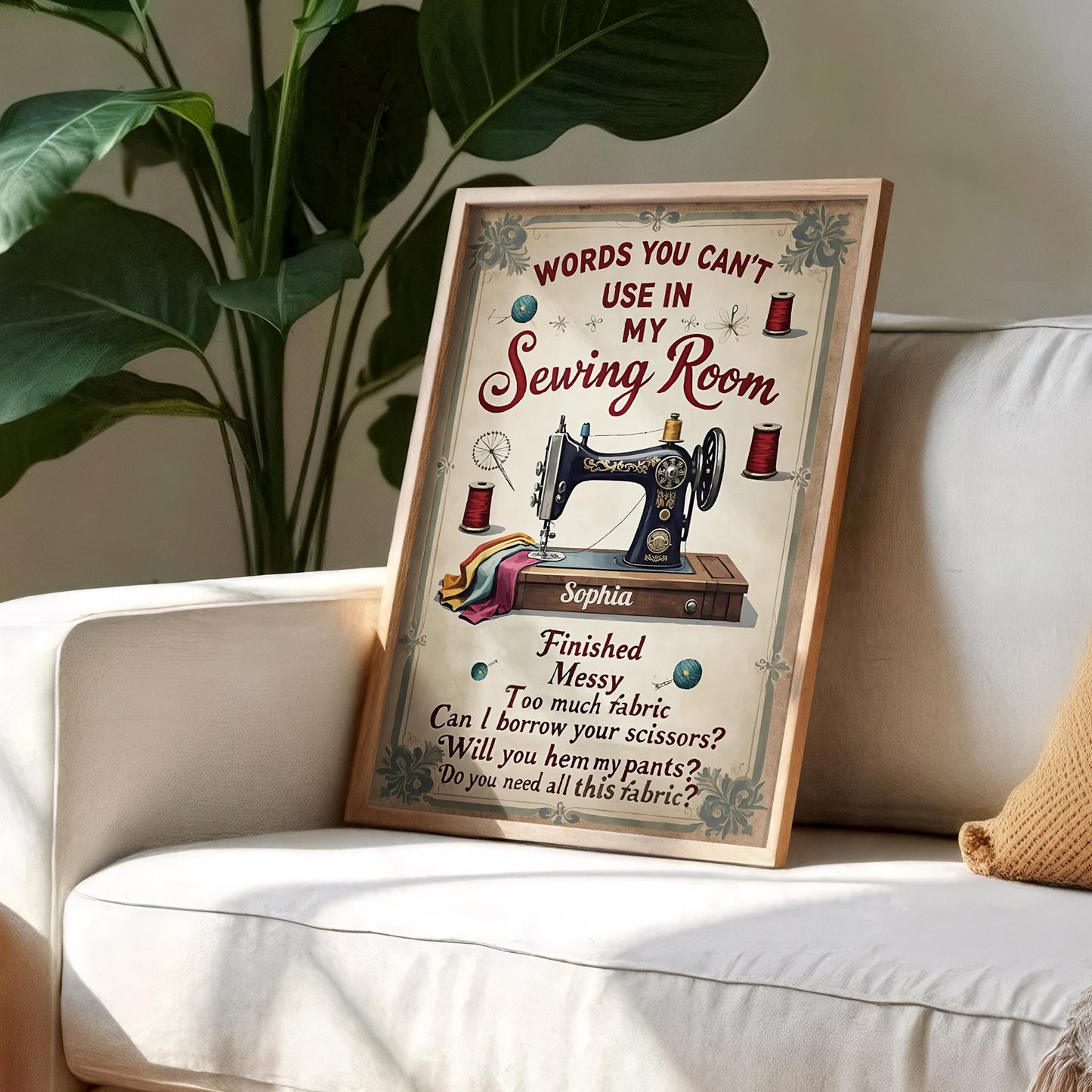 Words You Can't Use In My Sewing Room Vintage Sewing Machine