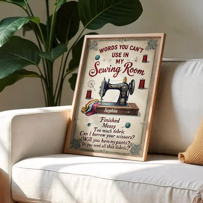 Words You Can't Use In My Sewing Room Vintage Sewing Machine