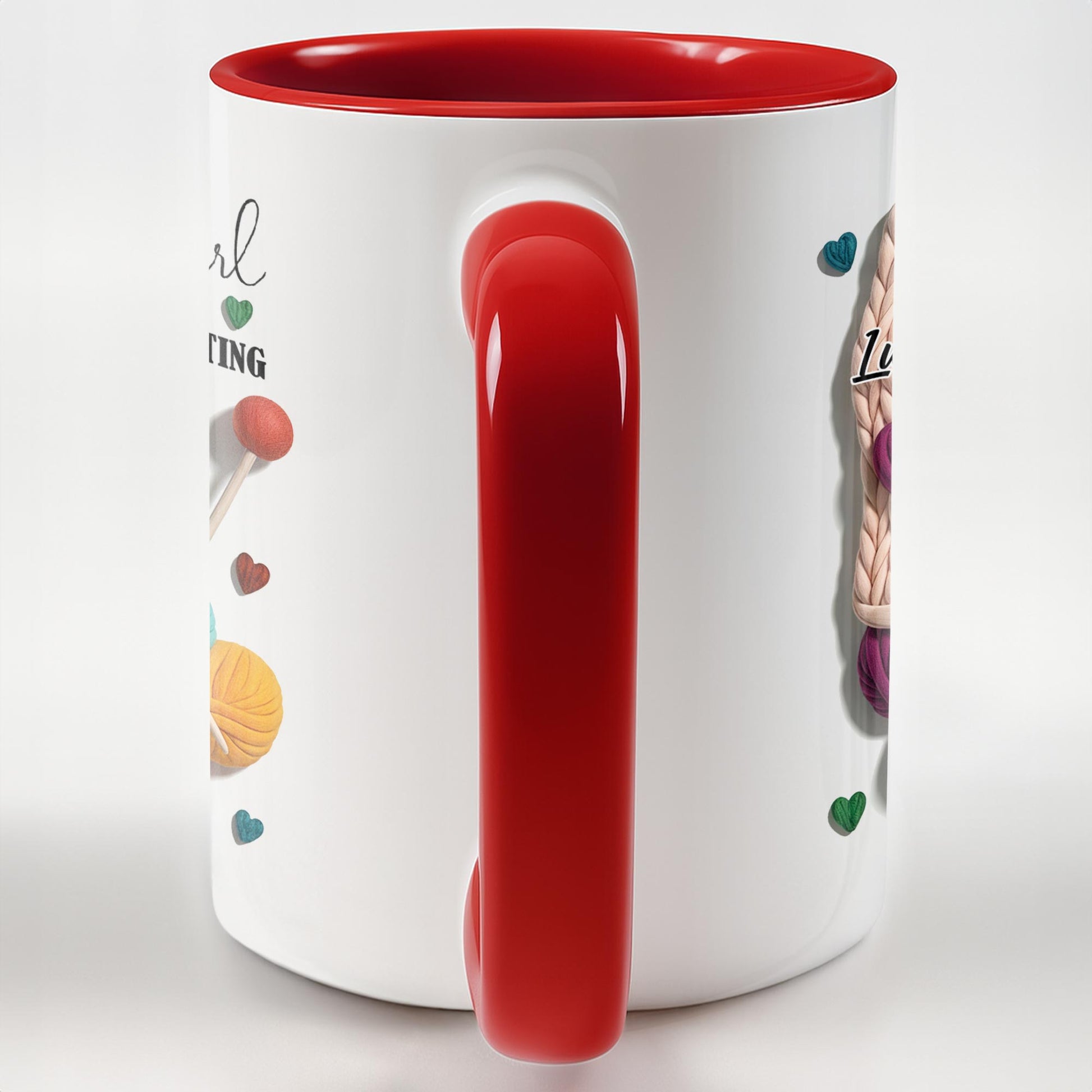 Just A Girl Who Loves Knitting With Yarn Balls And Needles