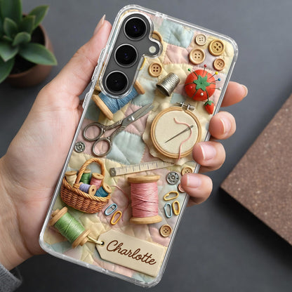 Stitching Memories With Love Personalized Quilt And Sewing Kit Tools