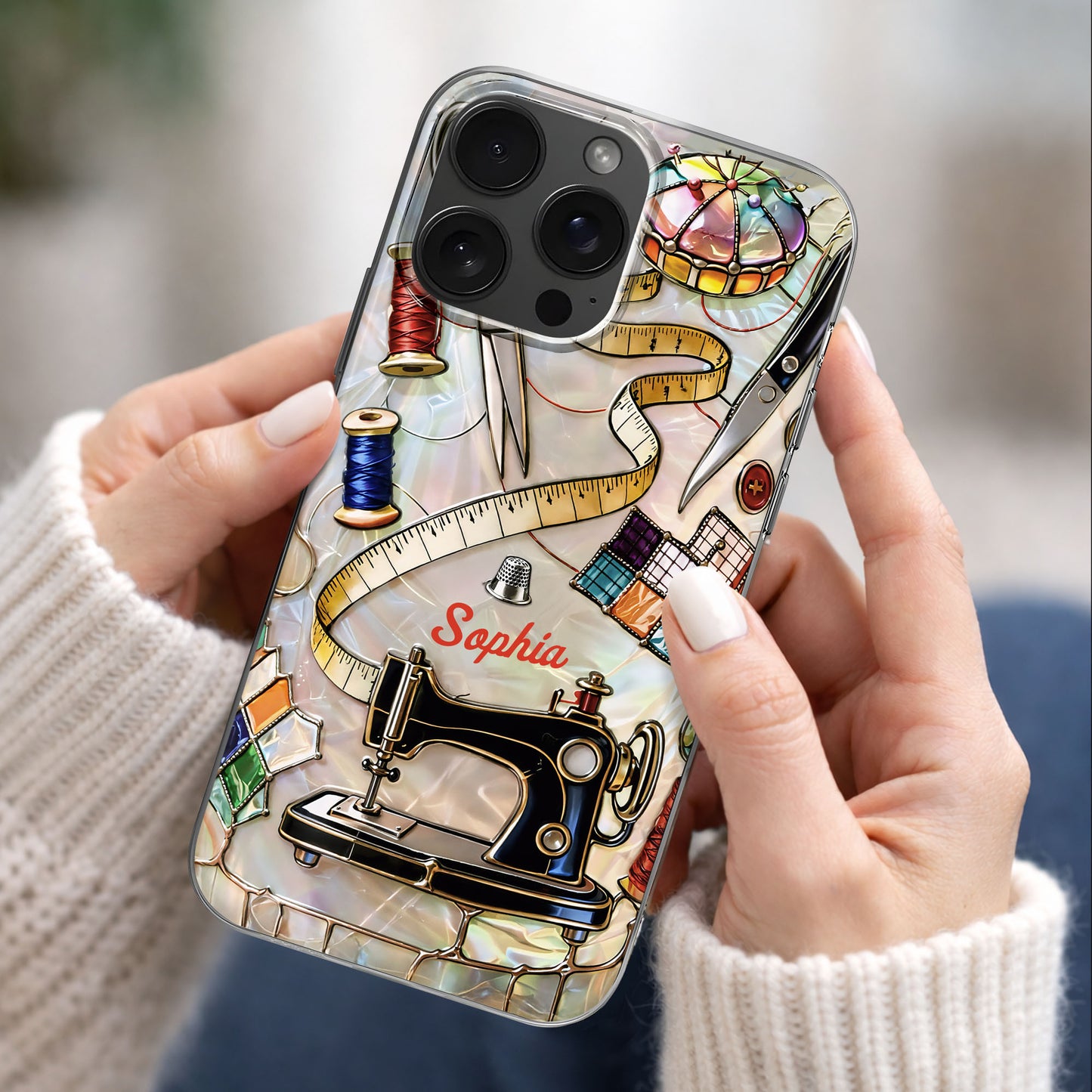 Vintage Sewing Machine and Tailor Tools Personalized Design