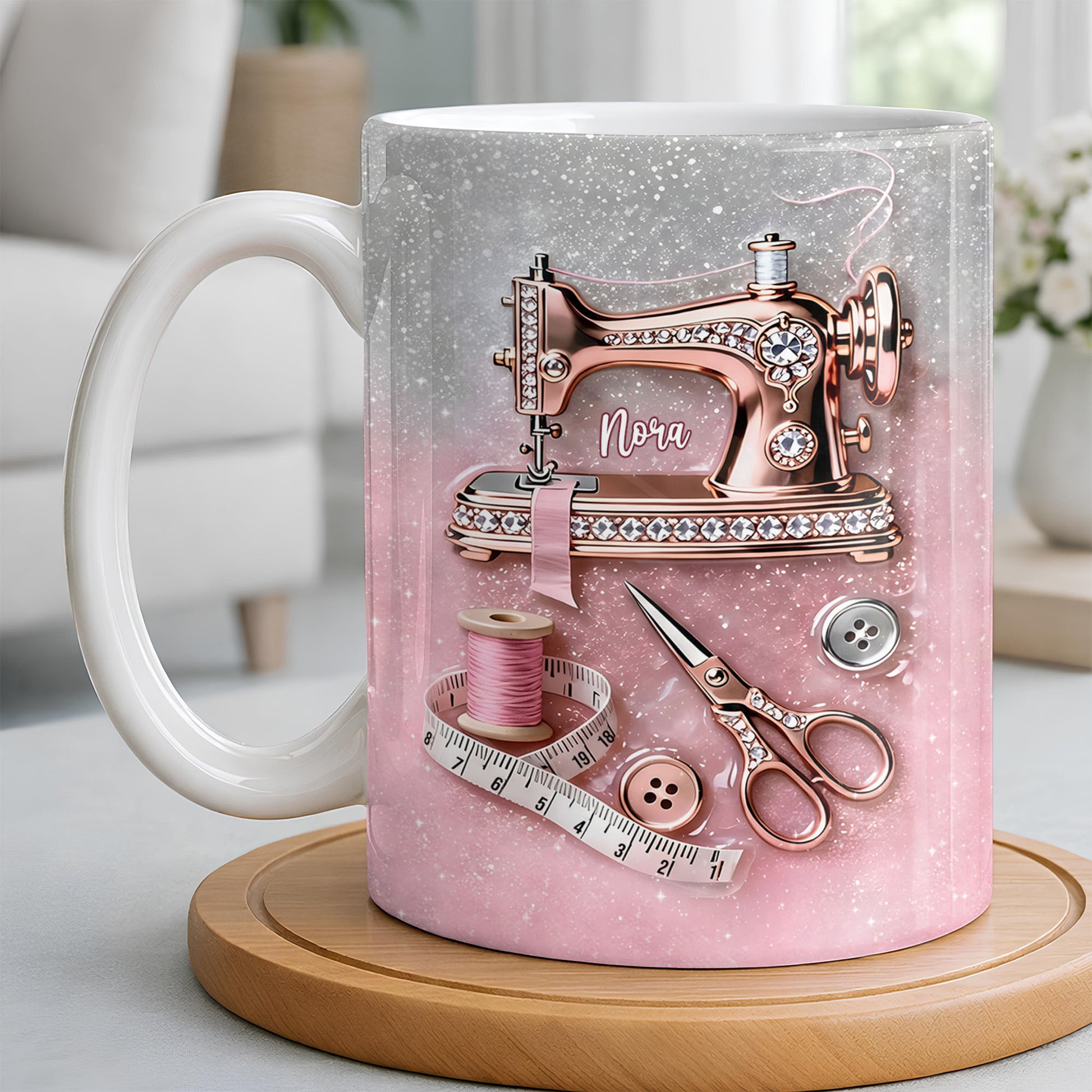 Creative Sewing My Happy Place With Sewing Machine And Scissors