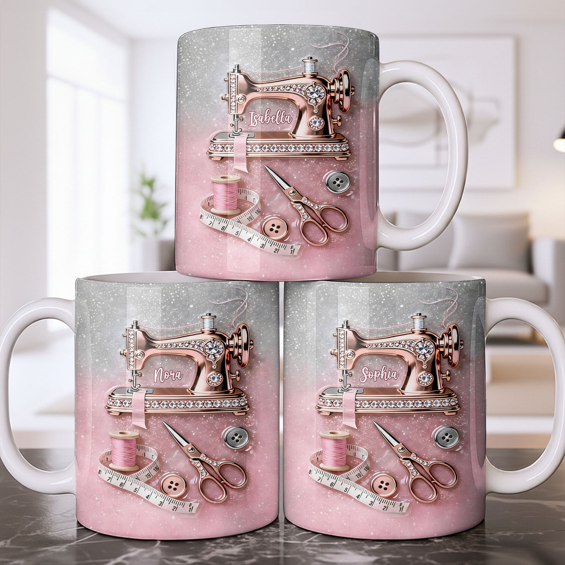 Creative Sewing My Happy Place With Sewing Machine And Scissors