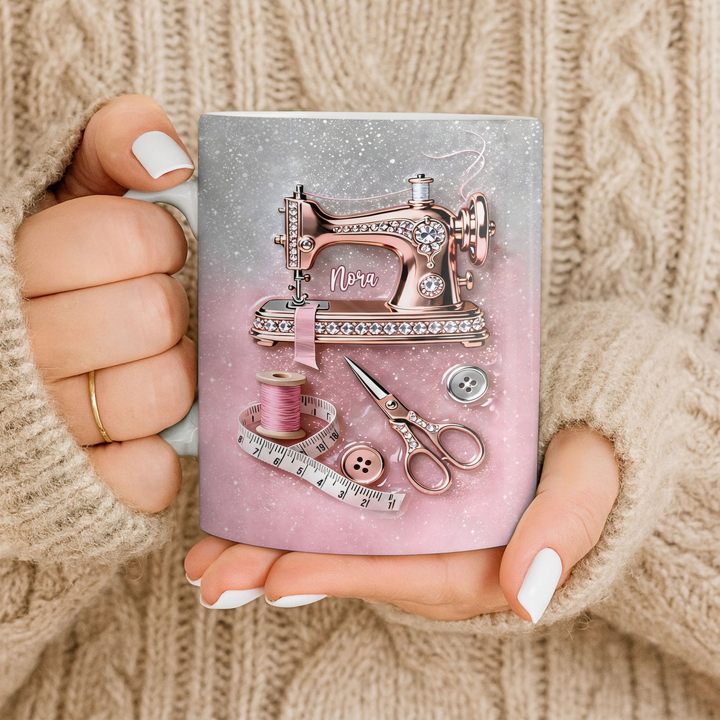 Creative Sewing My Happy Place With Sewing Machine And Scissors