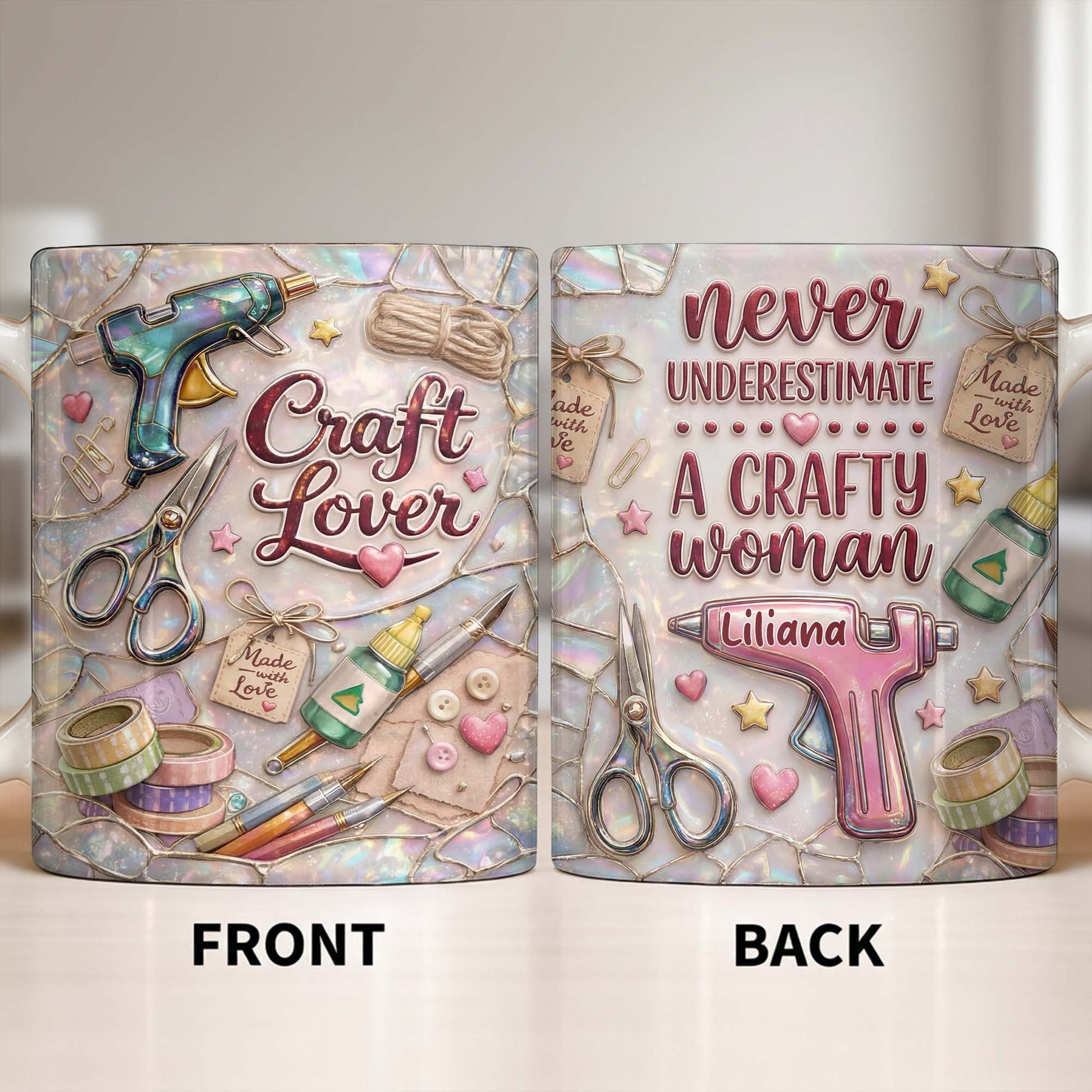 Craft Lover Made With Love Glue Gun And Scissors