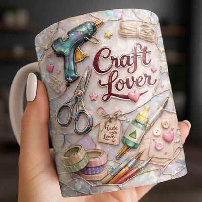Craft Lover Made With Love Glue Gun And Scissors