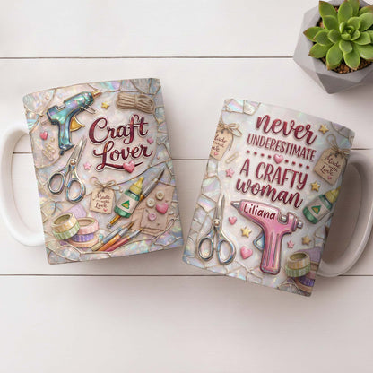 Craft Lover Made With Love Glue Gun And Scissors