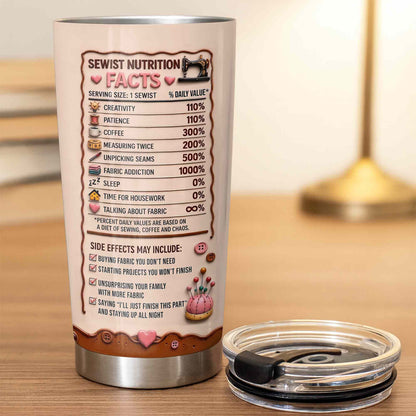 Sewing Because Adulting Is Hard Punching People Is Frowned Upon Sewing Machine Flower - Personalized Custom Stainless Steel Tumbler 20oz - HAND130_USTUM