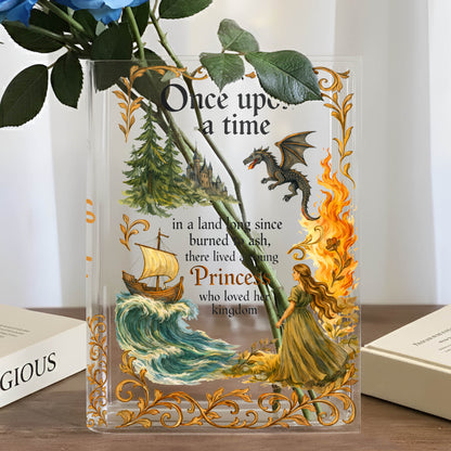 Once Upon A Time Princess Who Loved Her Kingdom With Dragon And Castle