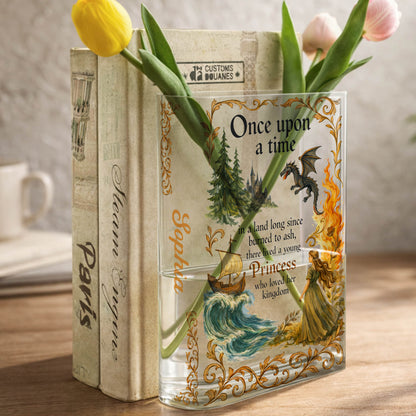 Once Upon A Time Princess Who Loved Her Kingdom With Dragon And Castle