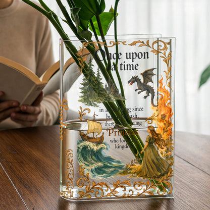 Once Upon A Time Princess Who Loved Her Kingdom With Dragon And Castle