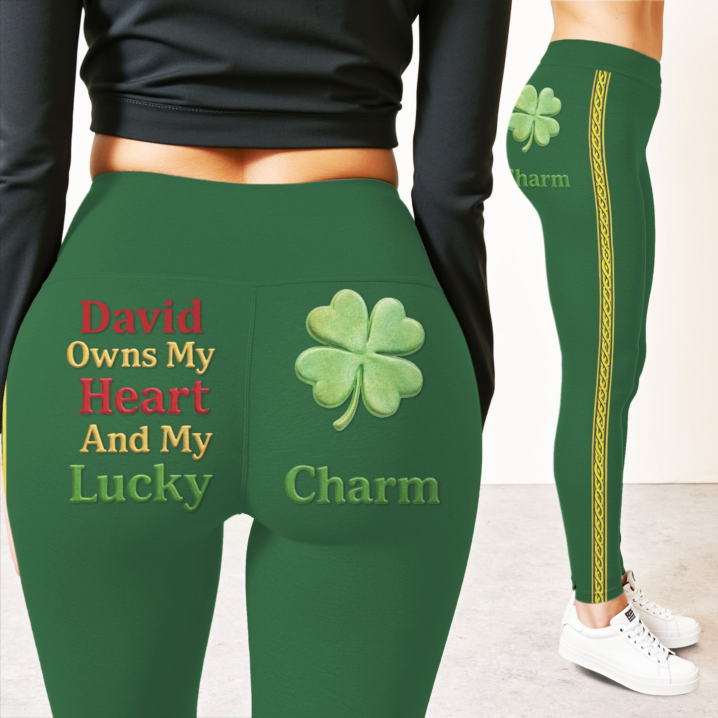 Owns My Heart And My Lucky Charm Four Leaf Clover