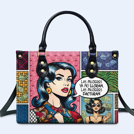 Las Mujeres Facturan - Personalized Leather Handbag - HG51