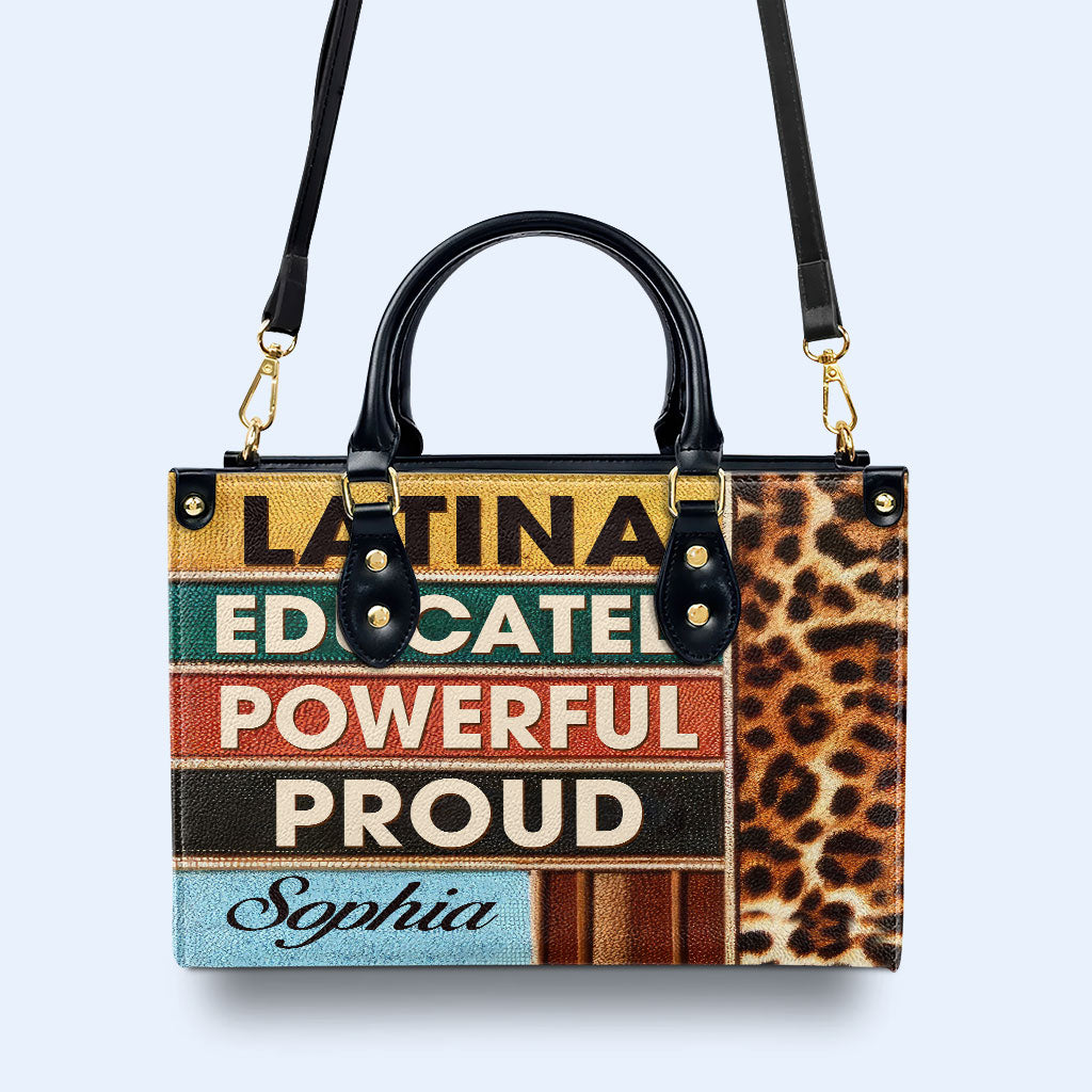 Orgullosa Latina - Bolso de Cuero Personalizado - HG54
