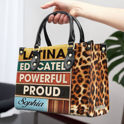 Proud Latina - Personalized Leather Handbag - HG54