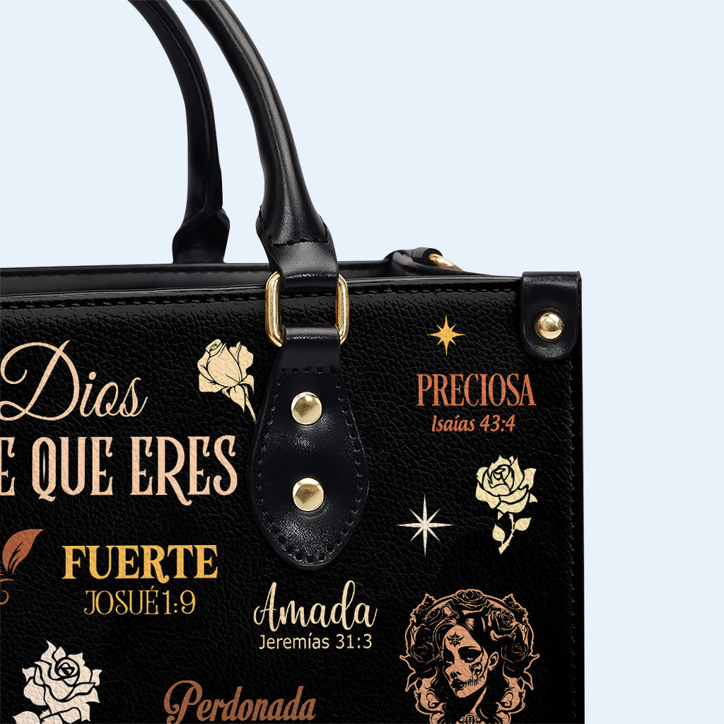 Dios Dice Que Eres - Personalized Leather Handbag - HG65