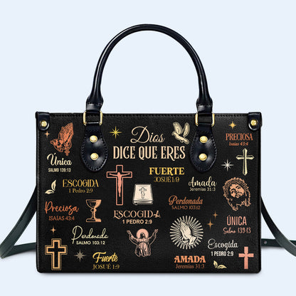 Dios Dice Que Eres - Bolso de cuero personalizado - HG66