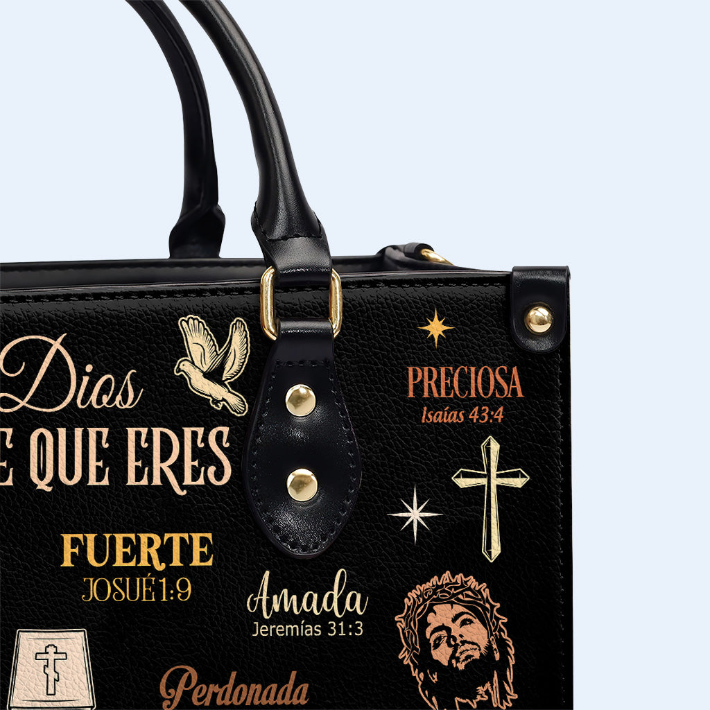 Dios Dice Que Eres - Bolso de cuero personalizado - HG66