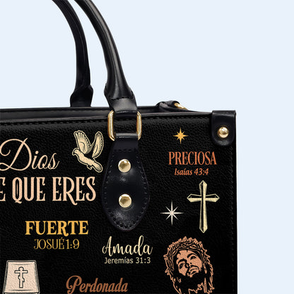 Dios Dice Que Eres - Personalized Leather Handbag - HG66