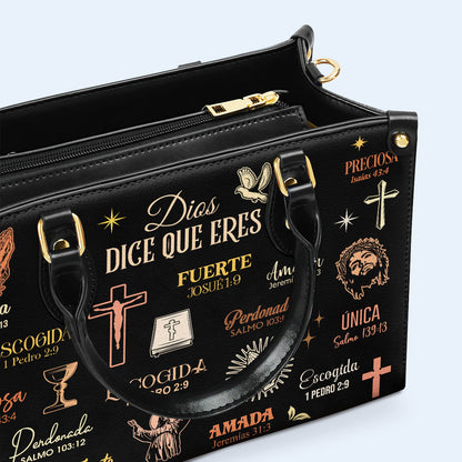 Dios Dice Que Eres - Bolso de cuero personalizado - HG66