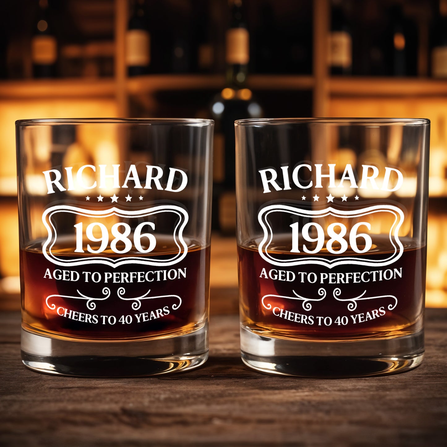 Aged To Perfection Cheers To Many Years, Banner And Stars