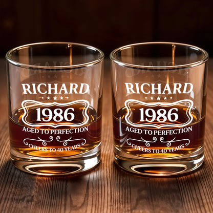 Aged To Perfection Cheers To Many Years, Banner And Stars