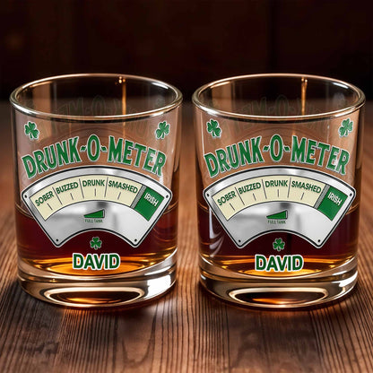 Drunk-O-Meter From Sober To Irish, Shamrock Design