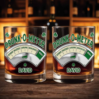 Drunk-O-Meter From Sober To Irish, Shamrock Design