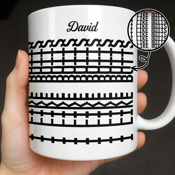 I Like Butts Hidden Message Funny Geometric Pattern - Personalized Custom Coffee Mug - HIM115_MG