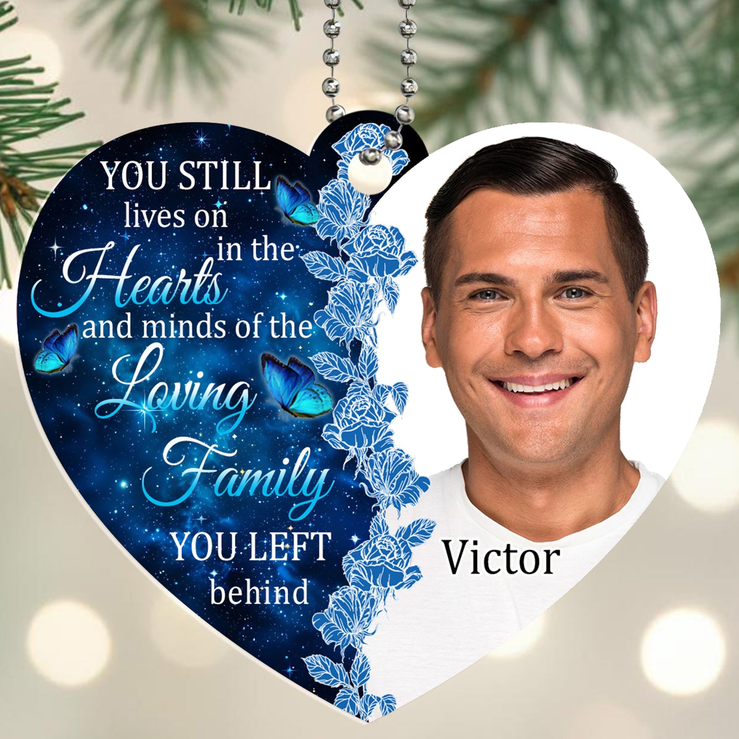 Loving Family Memorial Heart Ornament