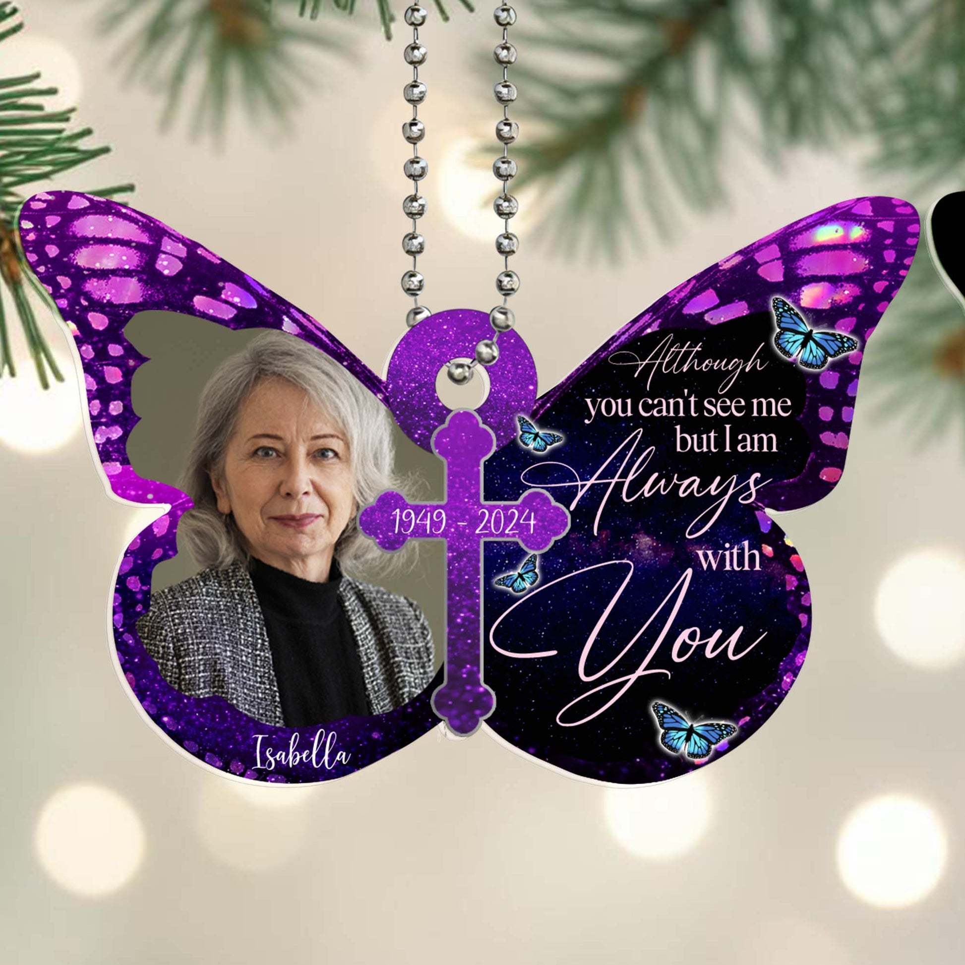 Always With You Memorial Butterfly Ornament