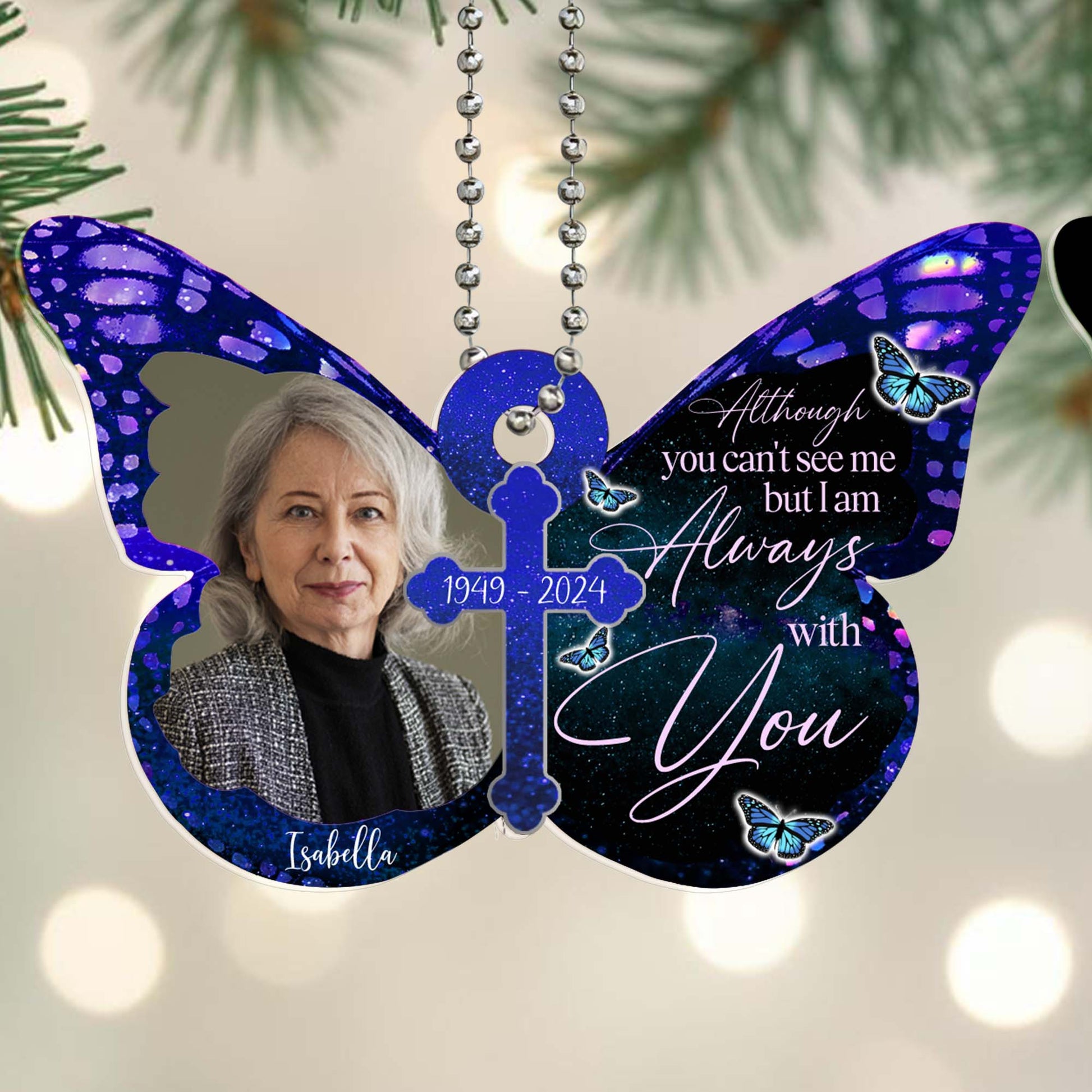 Always With You Memorial Butterfly Ornament