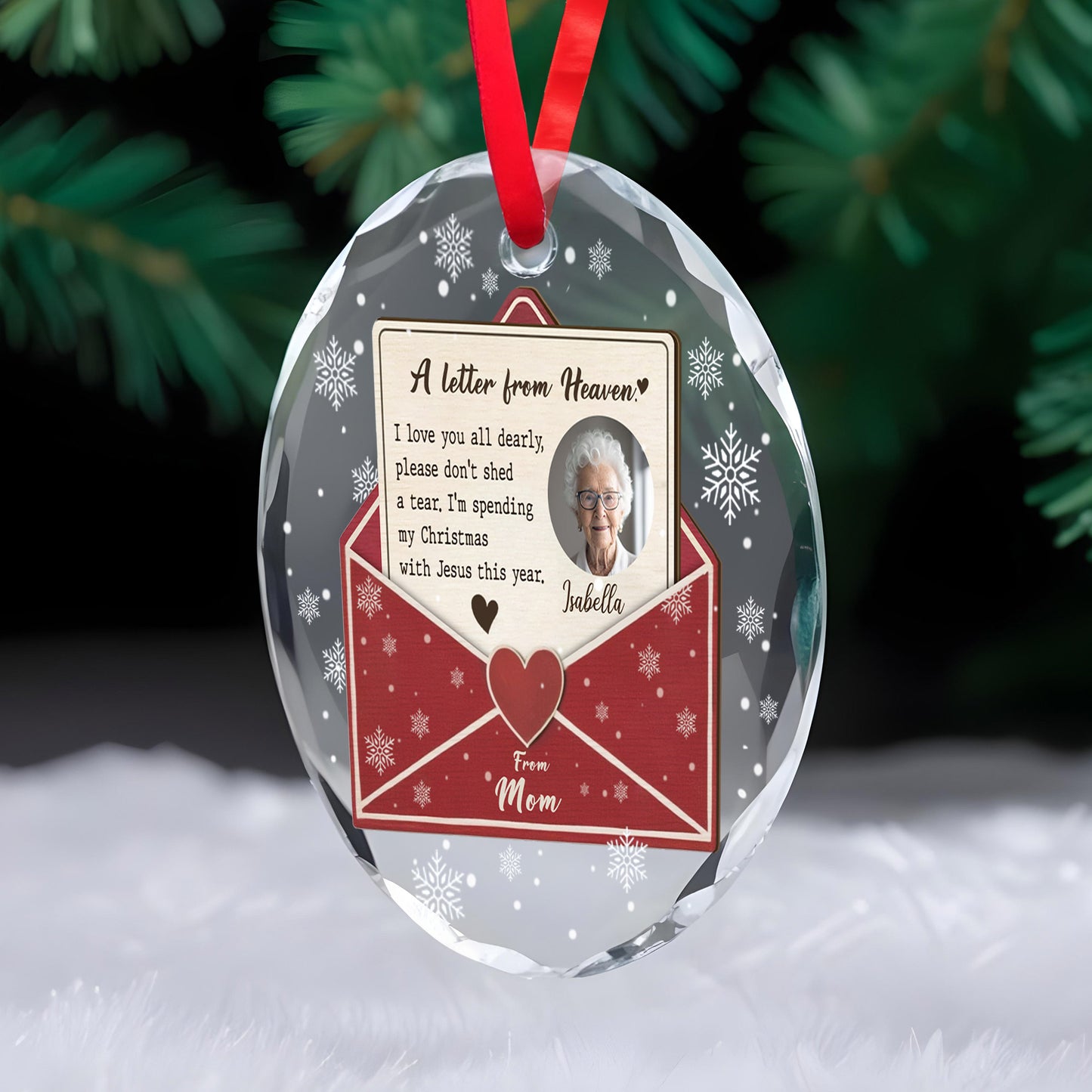 A Letter From Heaven Christmas With Jesus Ornament