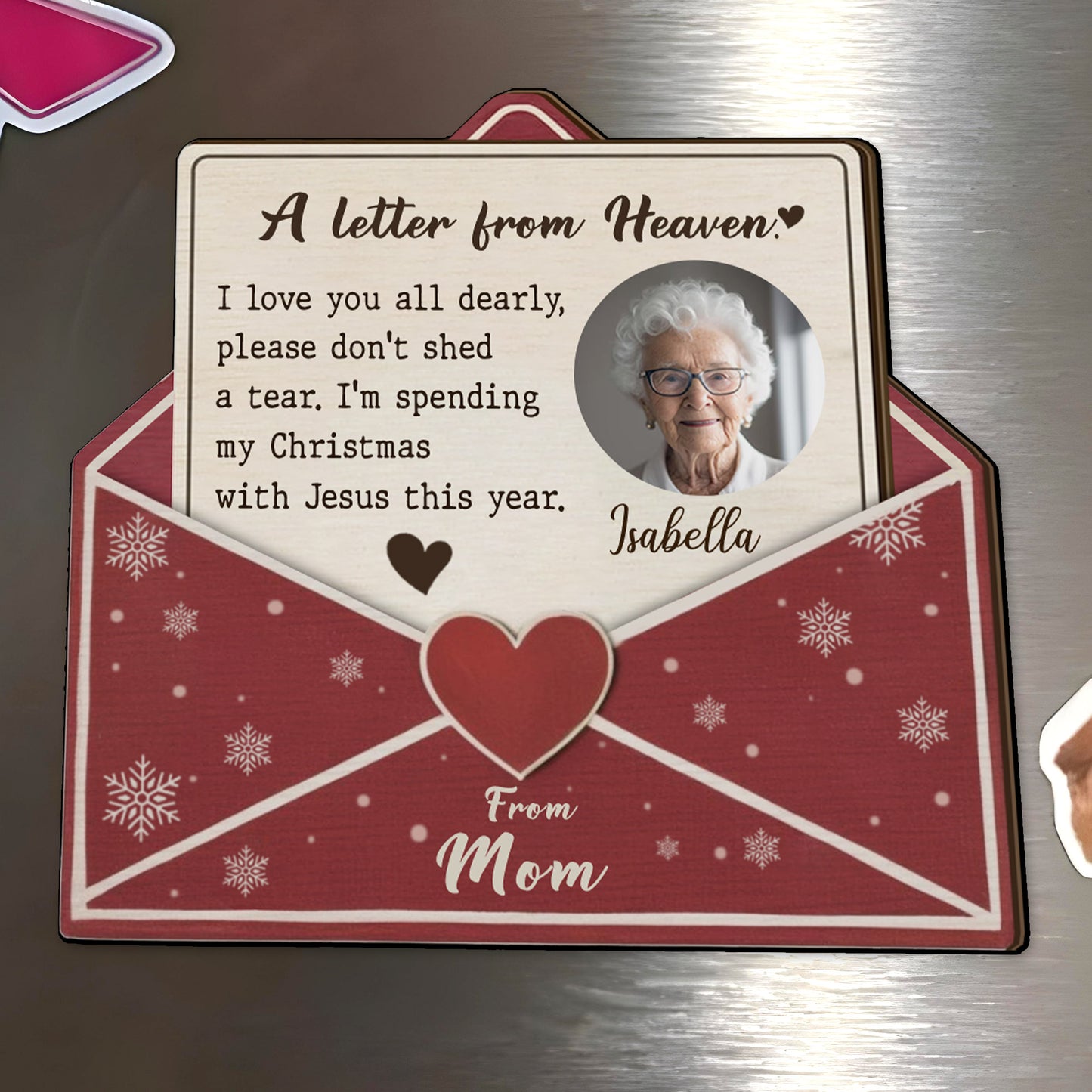 A Letter From Heaven Memorial Christmas Magnet