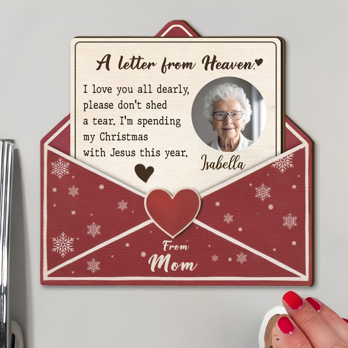 A Letter From Heaven Memorial Christmas Magnet