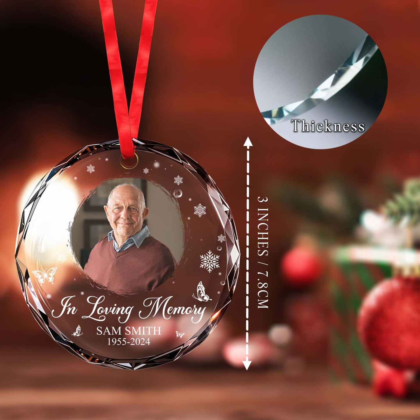 In Loving Memory Glass Ornament