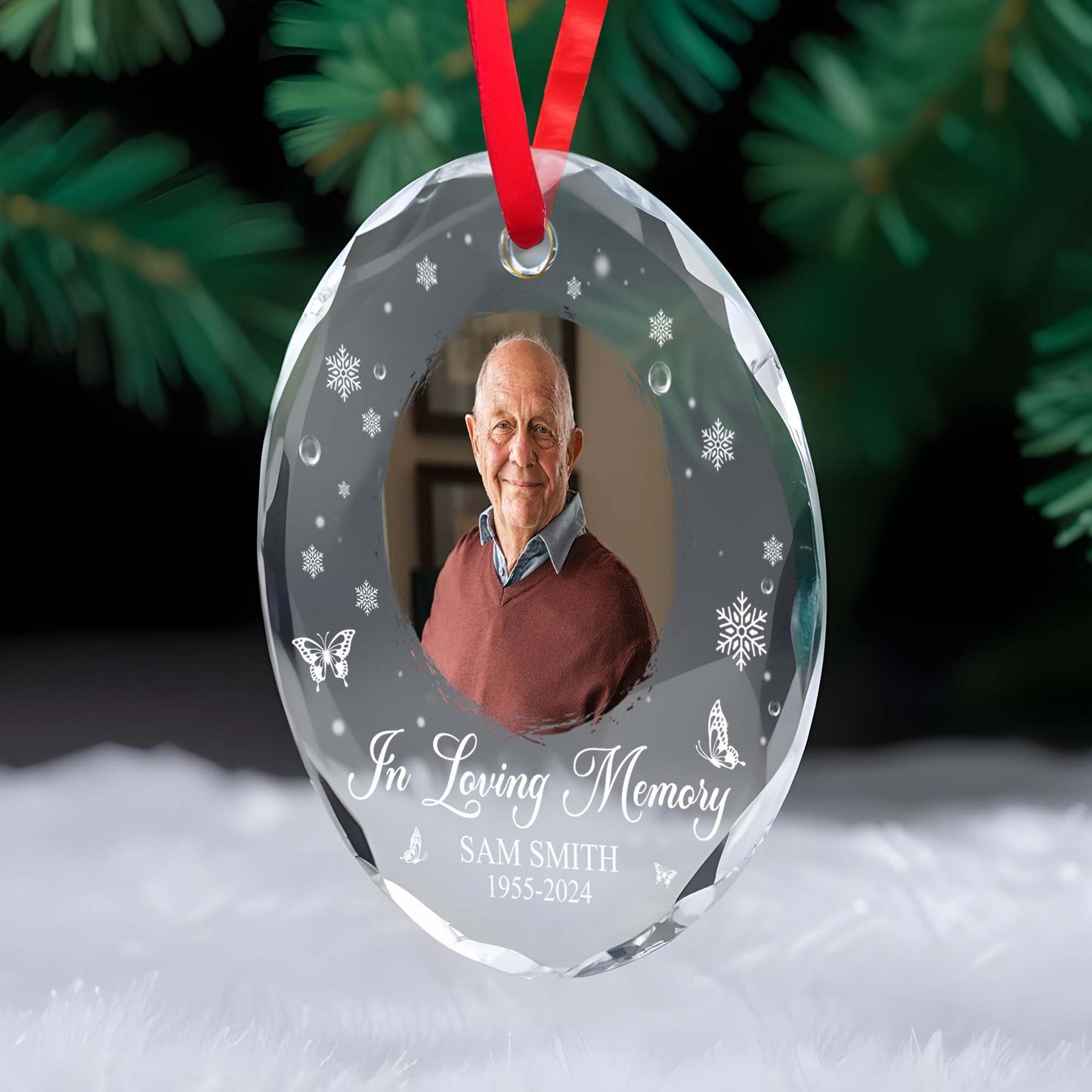 In Loving Memory Glass Ornament