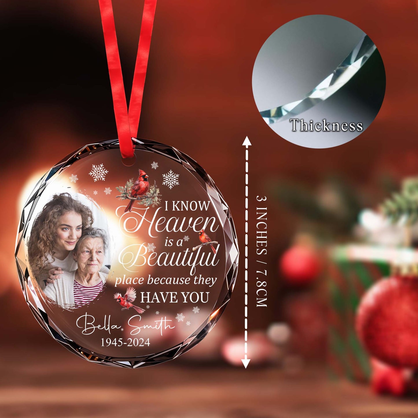 Heaven Is A Beautiful Place Quote Ornament