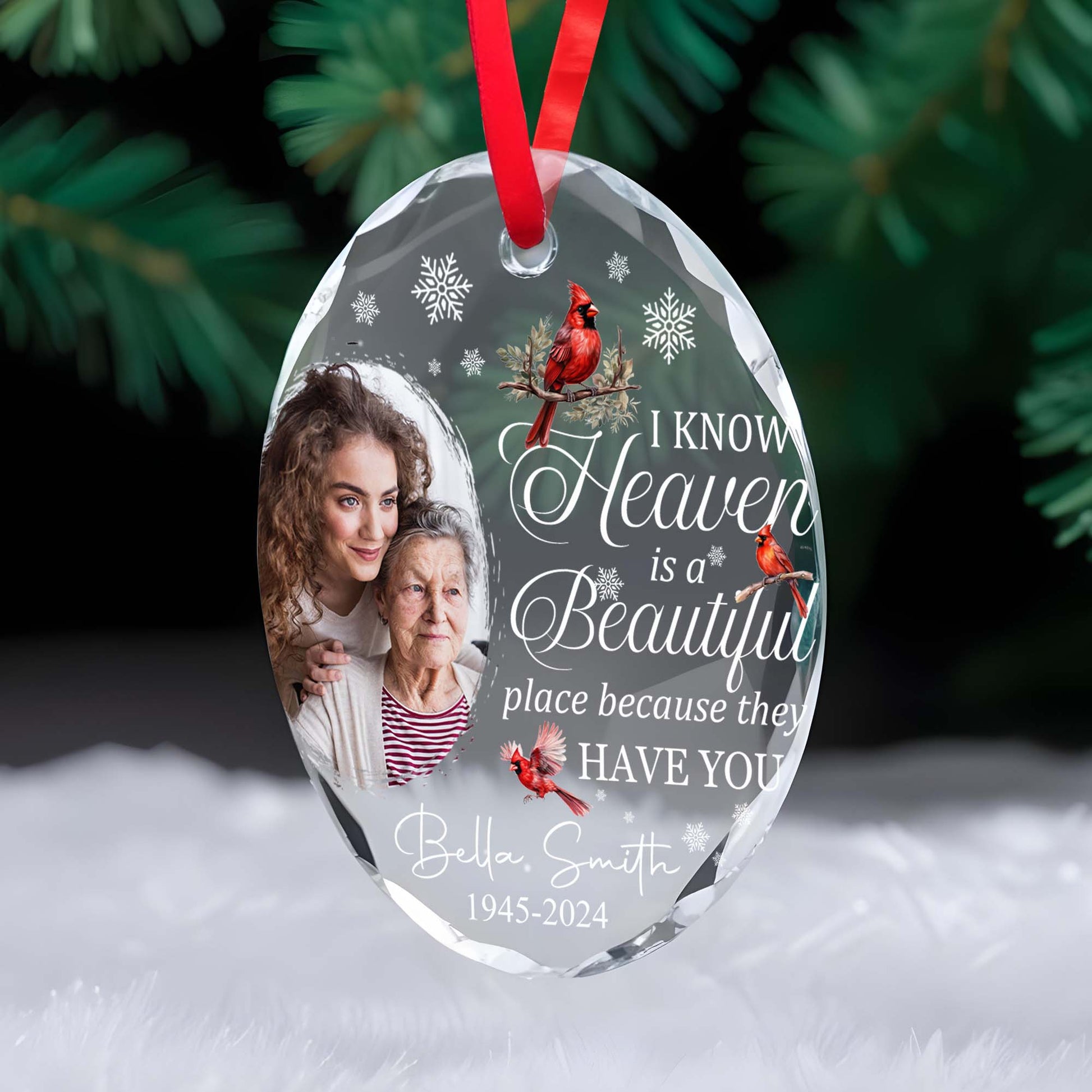 Heaven Is A Beautiful Place Quote Ornament