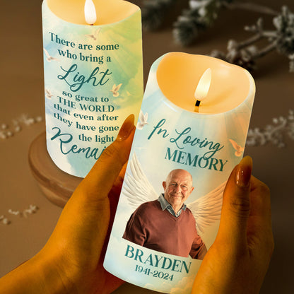 In Loving Memory Light And Wings Tribute Candle