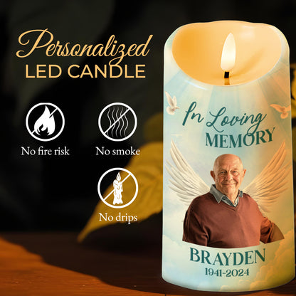 In Loving Memory Light And Wings Tribute Candle